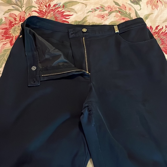 ST JOHN SPORT Size 16 Casual Career Dress Straight Leg Flatfront GOLD HW classic - Picture 10 of 16